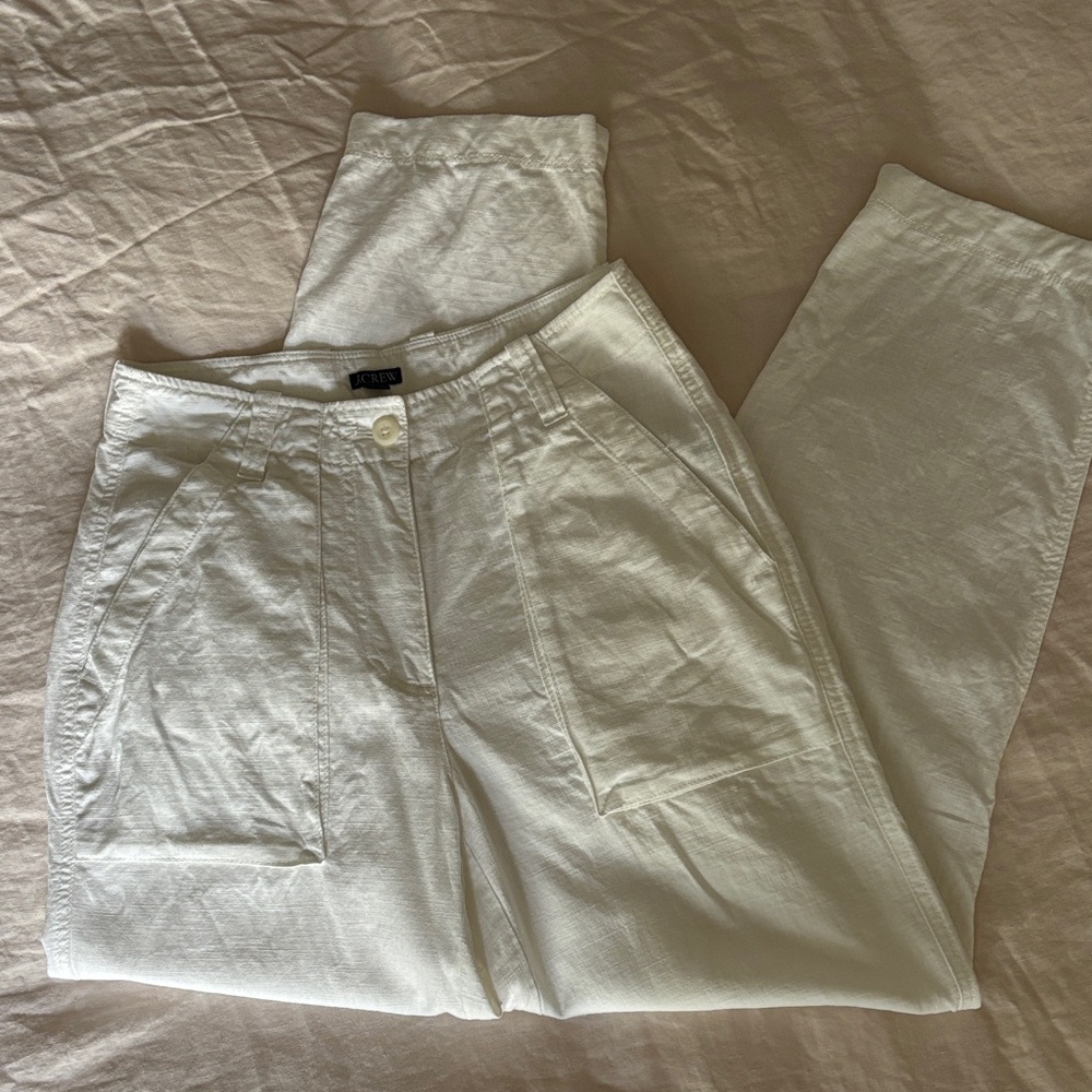 J.Crew linen straight pants